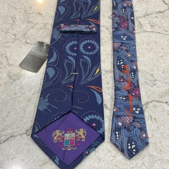 ROCHESTER Clotihng Blue tie with print - Picture 6 of 7